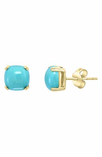 EFFY 14K Yellow Gold Turquoise Stud Earrings