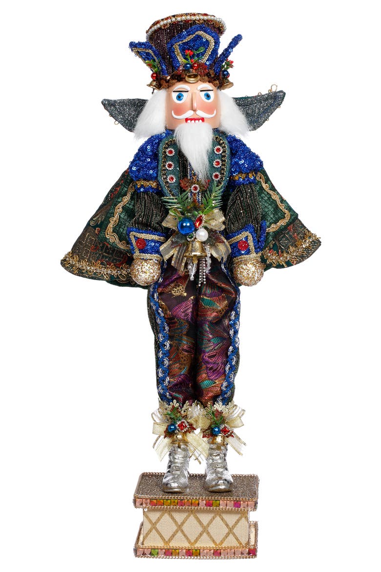 Peacock Nutcracker, Small, Main, color, Royal Blue
