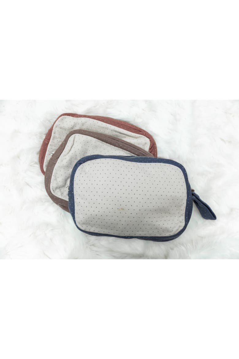 Knitted Blanket with Zipper Pouch, Alternate, color, Mink/Dark Almond