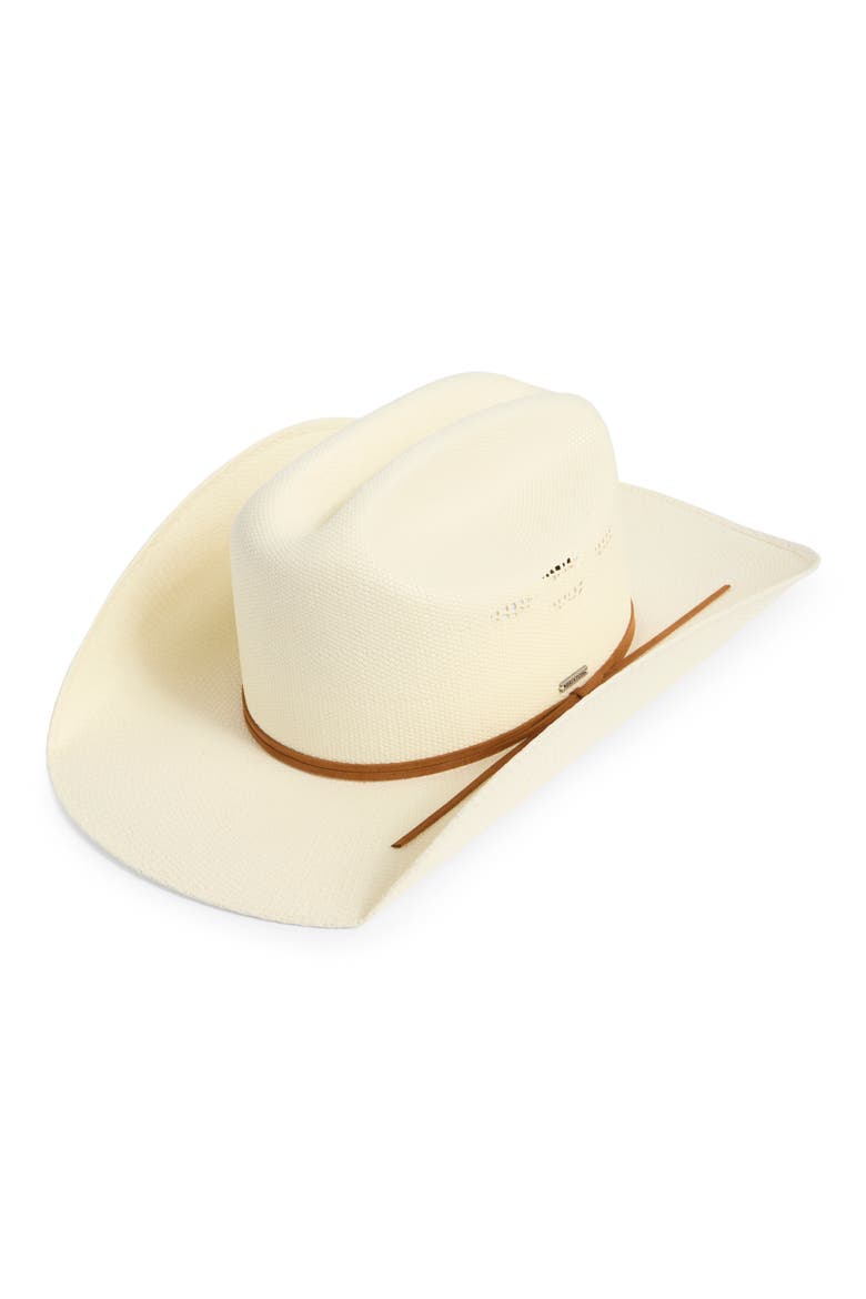 Laredo Straw Cowboy Hat, Alternate, color, BONE