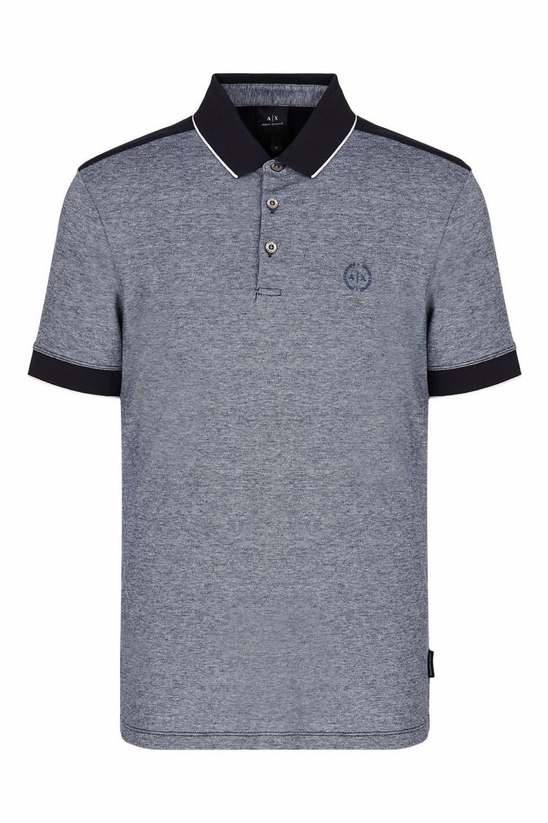 Heathered Piqué Polo, Alternate, color, HEATHERED NAVY