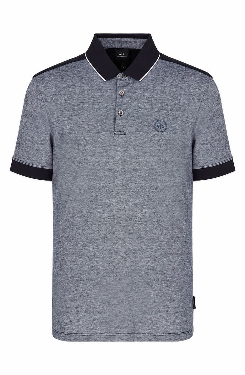 Armani Exchange Heathered Piqué Polo, Alternate, color, 
