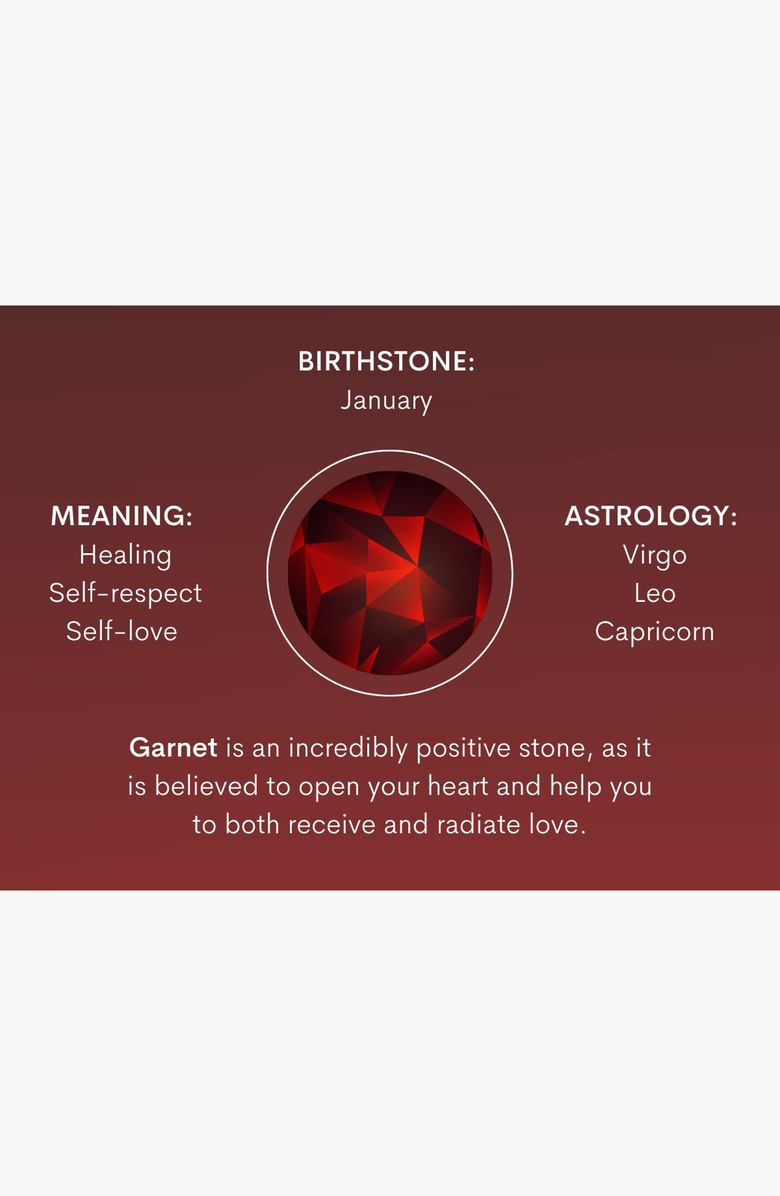 Little Sky Stone Libi Garnet Heart Necklace, Alternate, color, Garnet Red