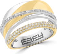 EFFY Pavé Diamond Crisscrossing Band Ring