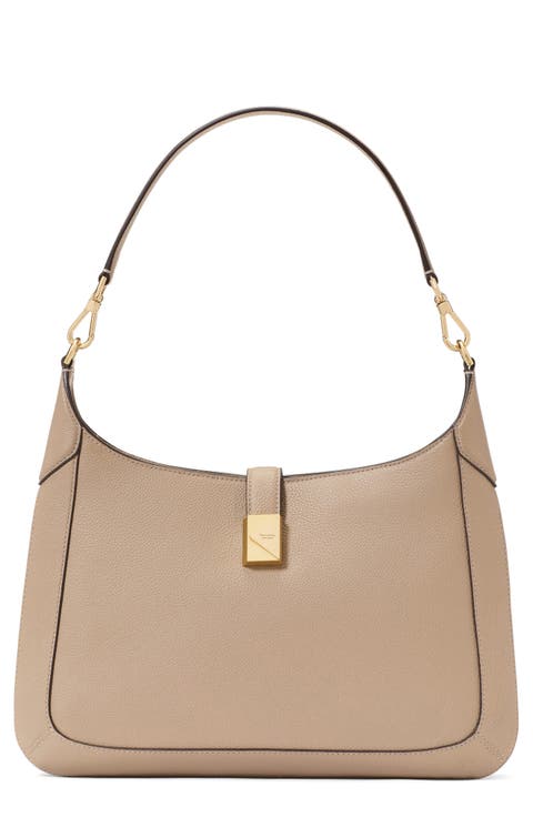 deco leather hobo bag