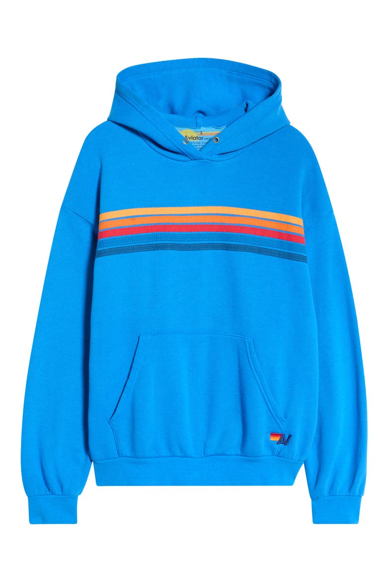 5 Stripe Hoodie, Alternate, color, OCEAN