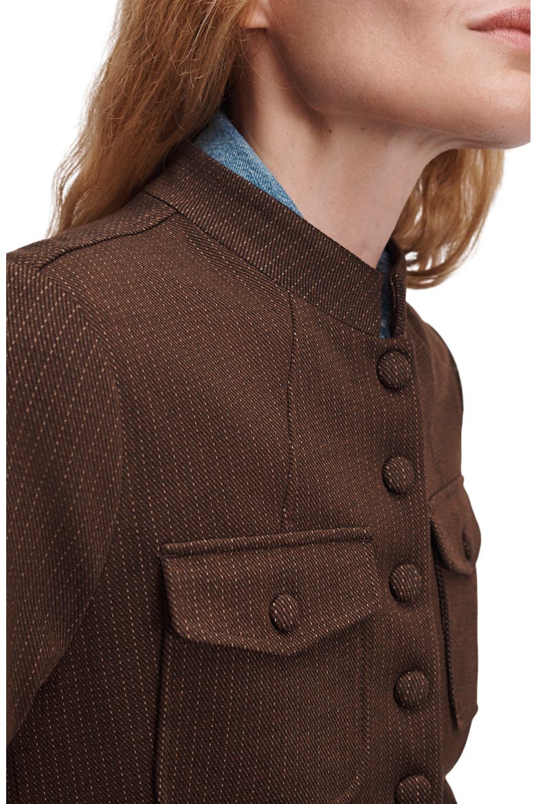 Mercer Ponte Jacquard Blazer, Alternate, color, BROWN MULTI
