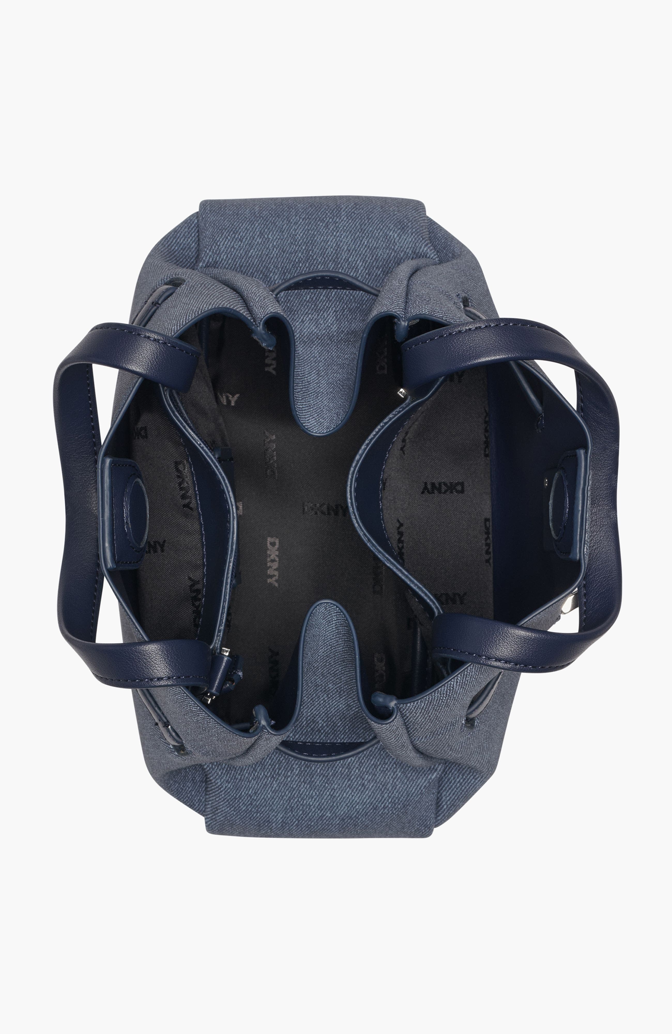 DKNY Bryar Small Denim Satchel, Alternate, color, Denim