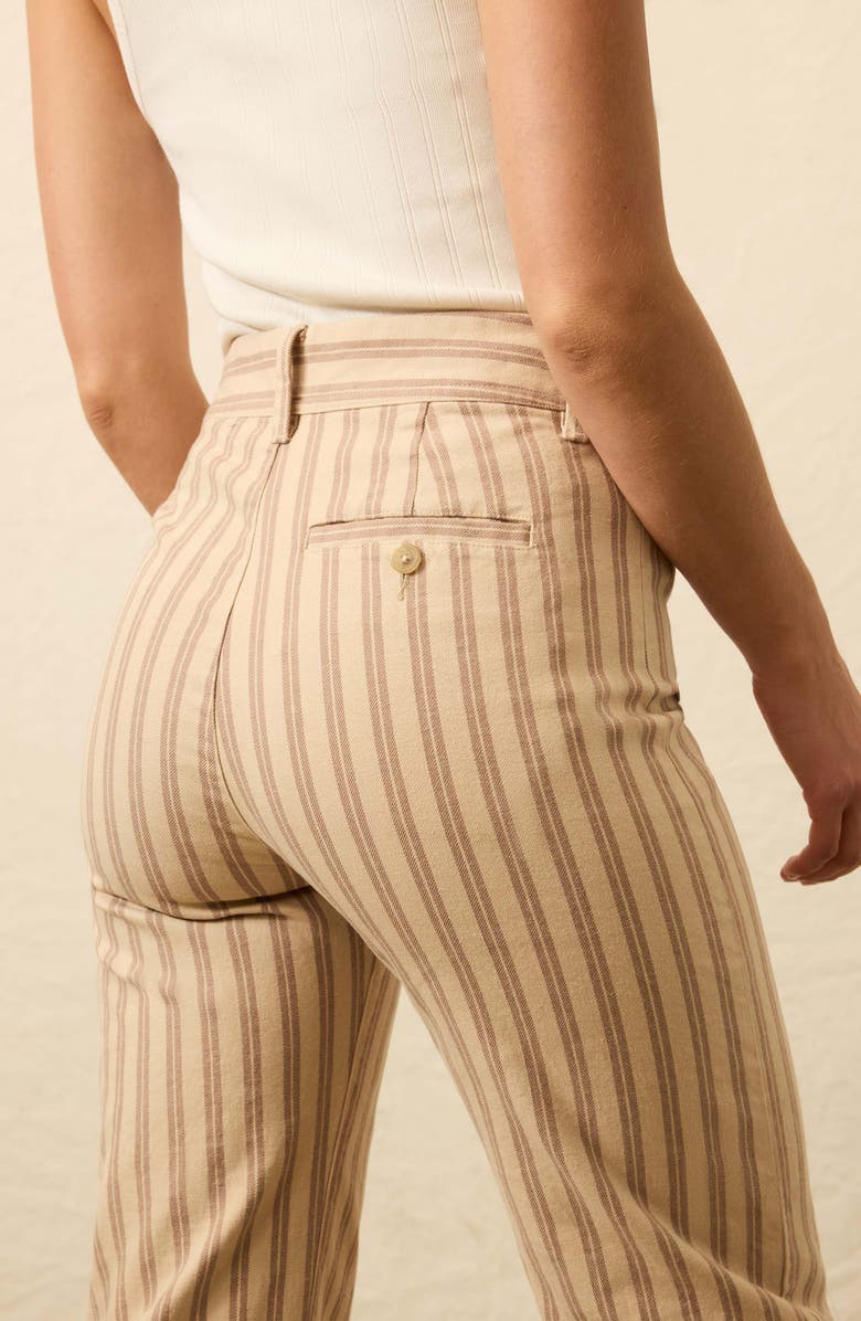 Faherty Twill Tide Stripe Slim Straight Leg Pants, Alternate, color, Pebble Shore Stripe