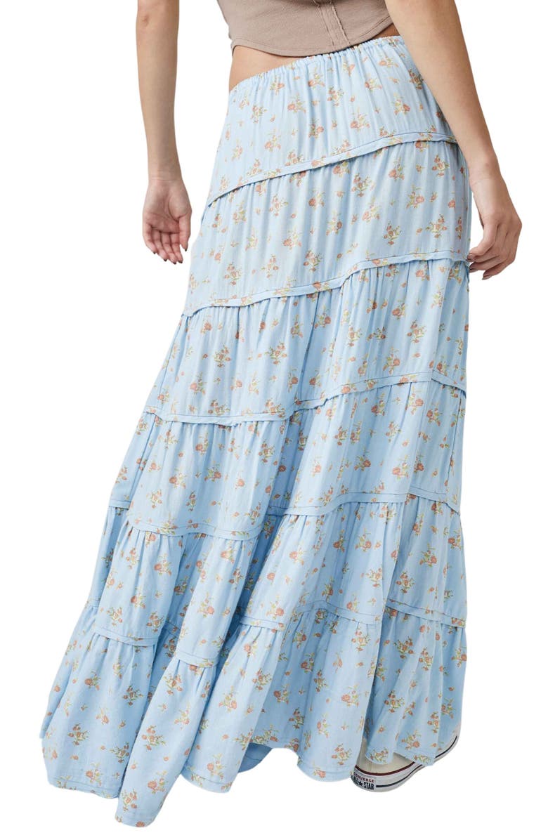 Free People Nova Tiered Maxi Skirt, Alternate, color, 