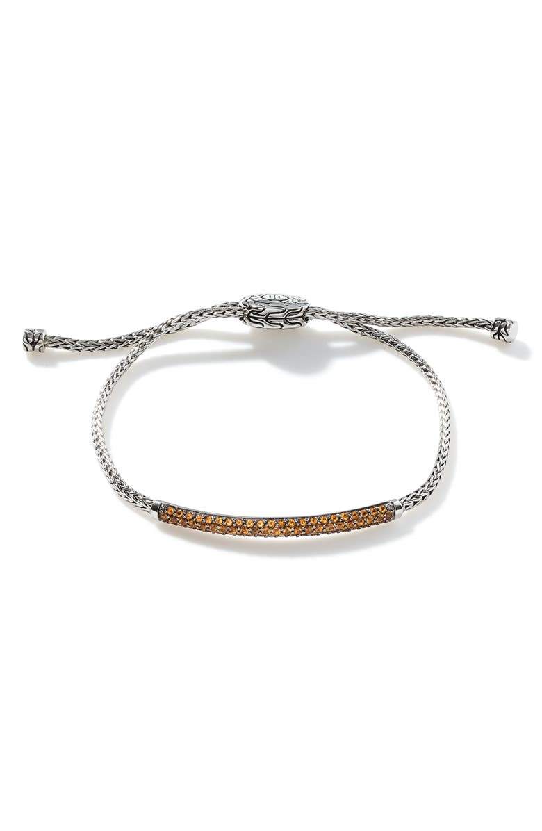 John Hardy Classic Chain Pull Through Station Bracelet, Main, color, 