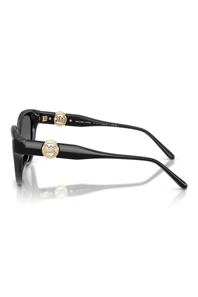 Nagoya 53mm Polarized Cat Eye Sunglasses, Alternate, color, BLACK / GREY MONO POLAR