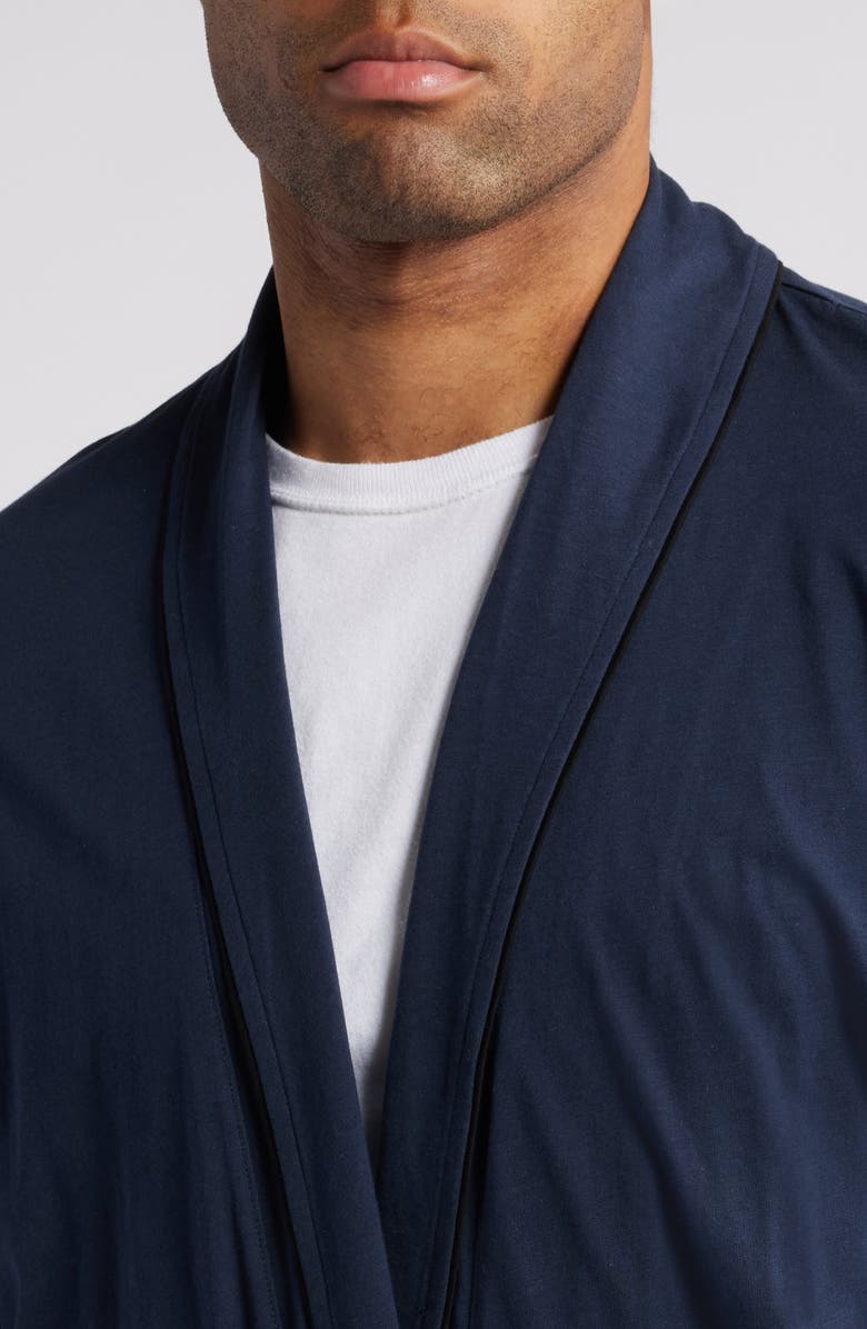 Daniel Buchler Peruvian Pima Cotton Robe, Alternate, color, Midnight