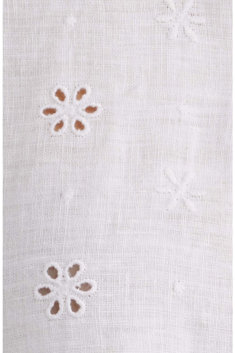 Delano Eyelet Linen Shirt, Alternate, color, OPTIC WHITE
