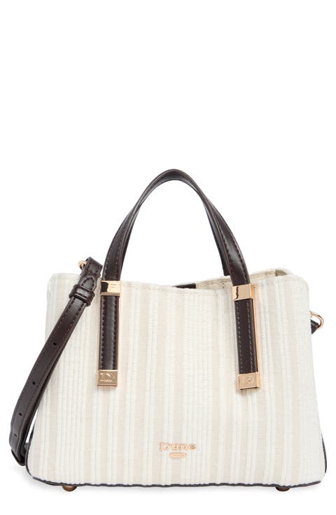 Dinky Dorrie Woven Canvas Satchel