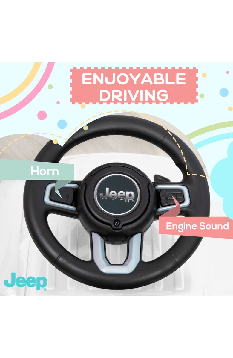 Aosom Toddler Ride on Car with Engine Sounds, Storage, Alternate, color, White