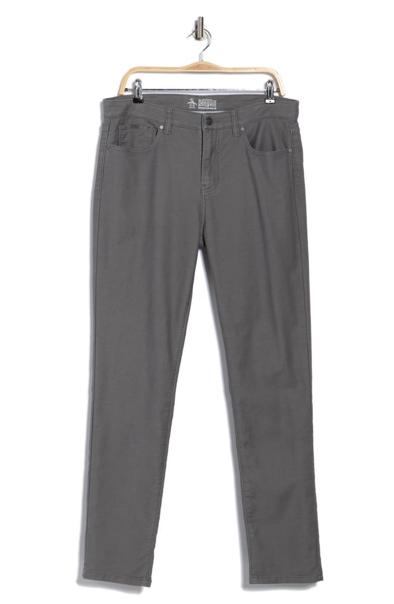 Original Penguin Slim Lux French Terry Chino Pants, Alternate, color, Smoked Pearl