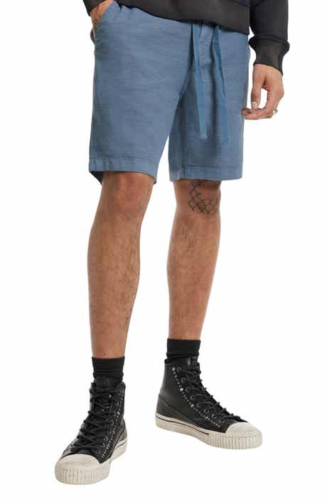 John Varvatos Benson Linen Blend Drawstring Shorts