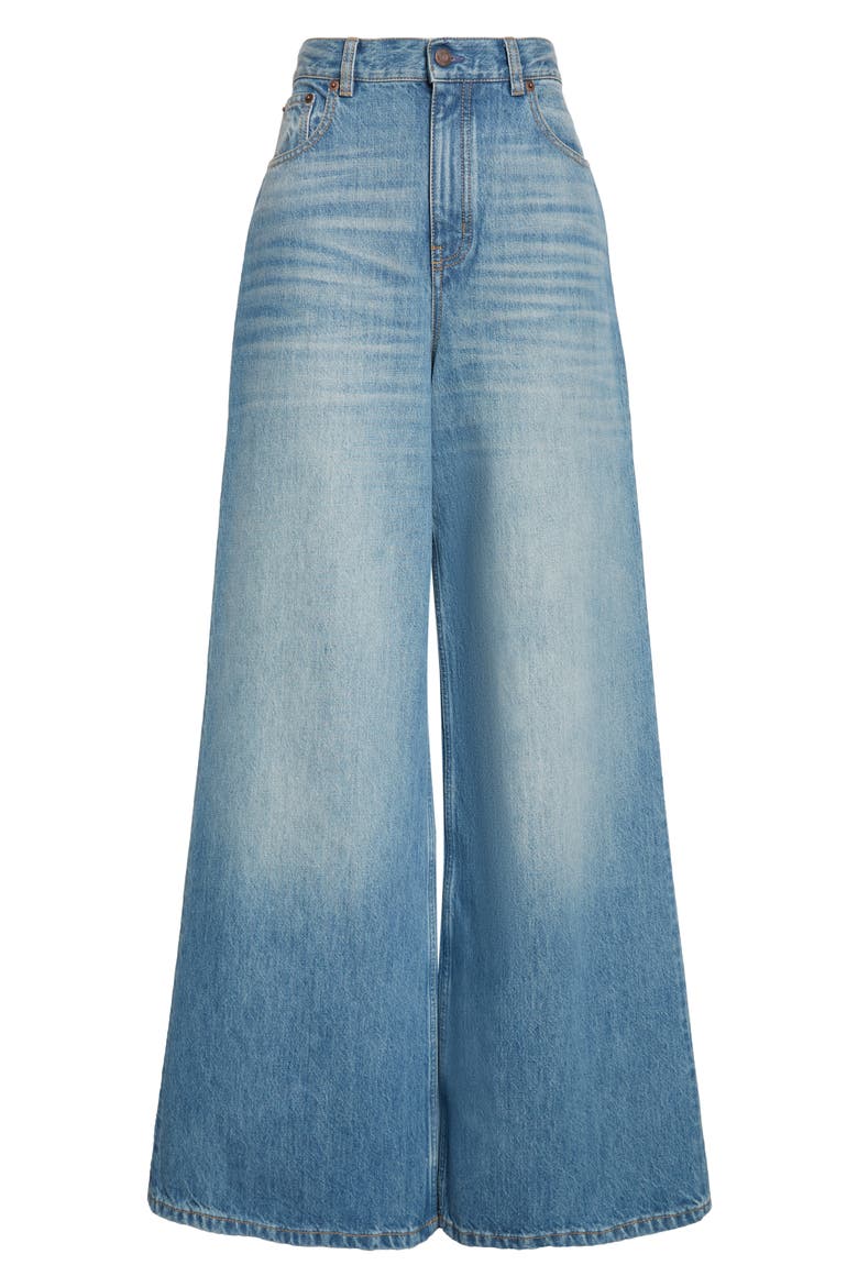 High Waist Wide Leg Jeans, Alternate, color, DREAM BLUE