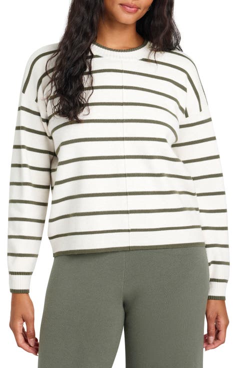 x Cella Jane Stripe Front Seam Sweater