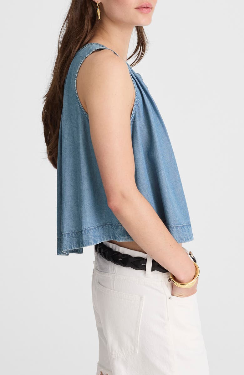 Madewell Denim Button-Up Tank Top, Alternate, color, Ashbury Wash