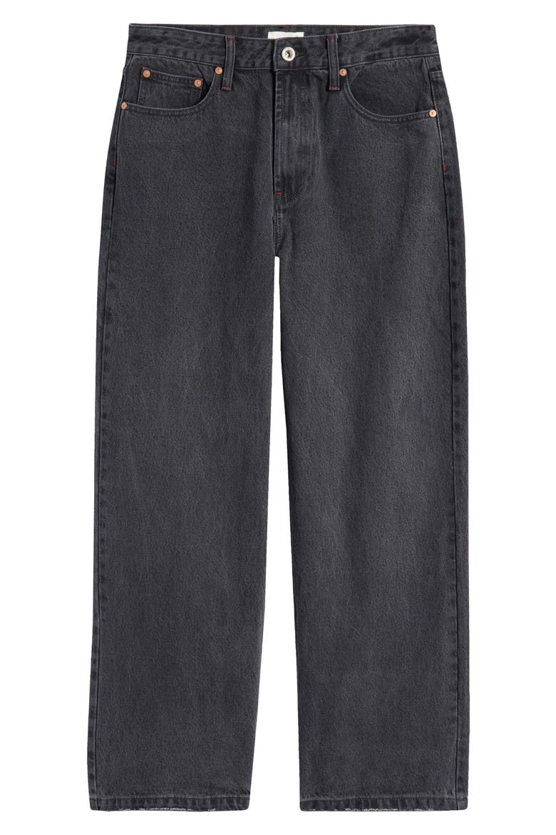 Nonstretch Baggy Jeans, Alternate, color, WASHED BLACK