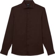 Reiss Ruban Solid Linen Button-Up Shirt