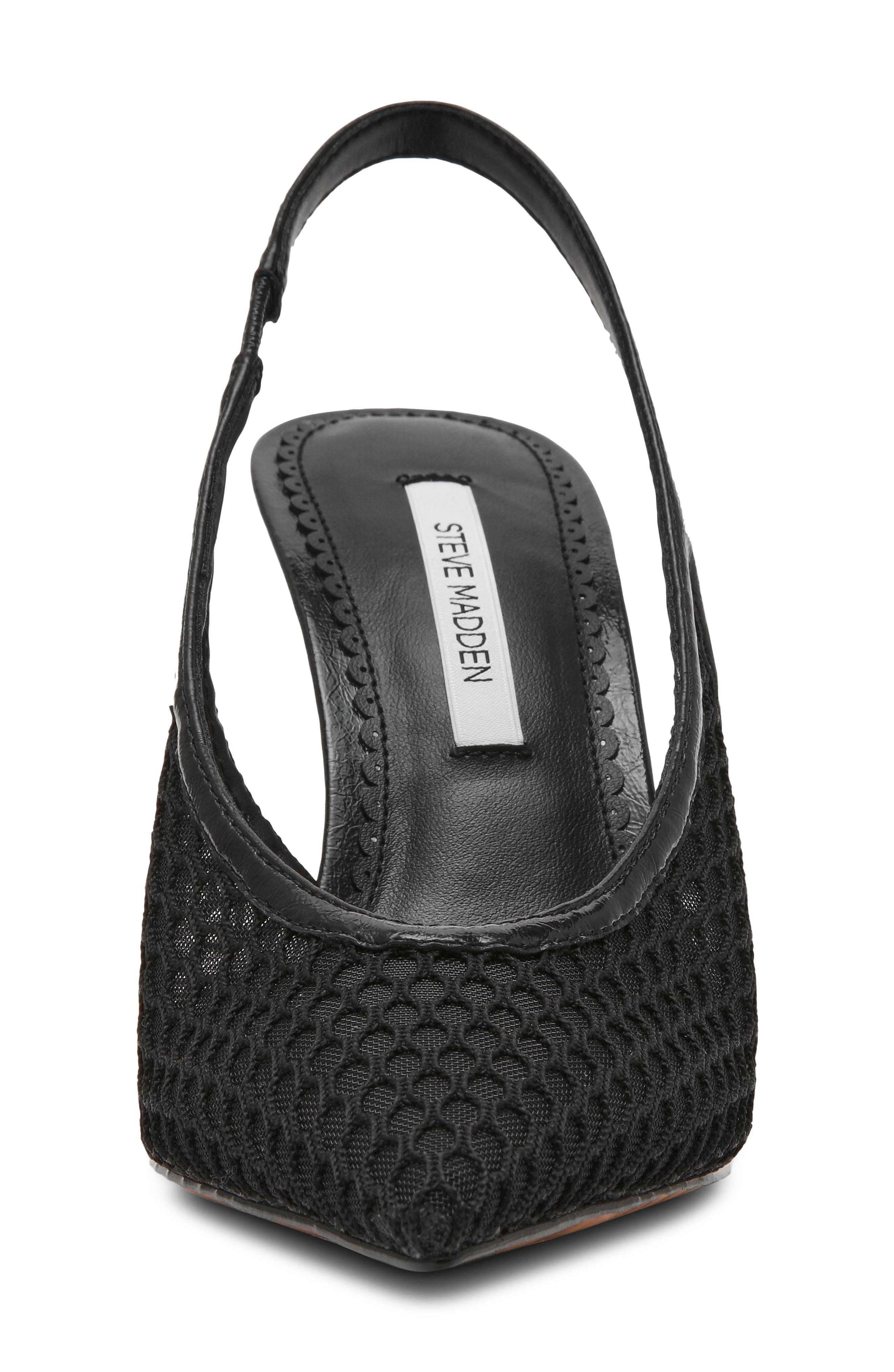 Steve Madden Andromeda Slingback Sandal, Alternate, color, Black Mesh