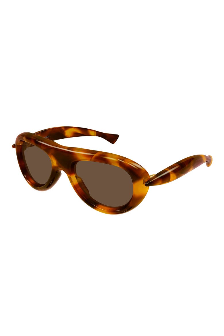 Gender Inclusive BV1483S 54mm Polarized Gradient Aviator Sunglasses, Alternate, color, HAVANA