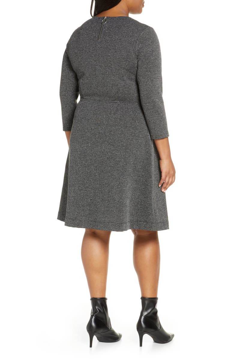 Leota Carly Jacquard Fit & Flare Dress, Alternate, color, 