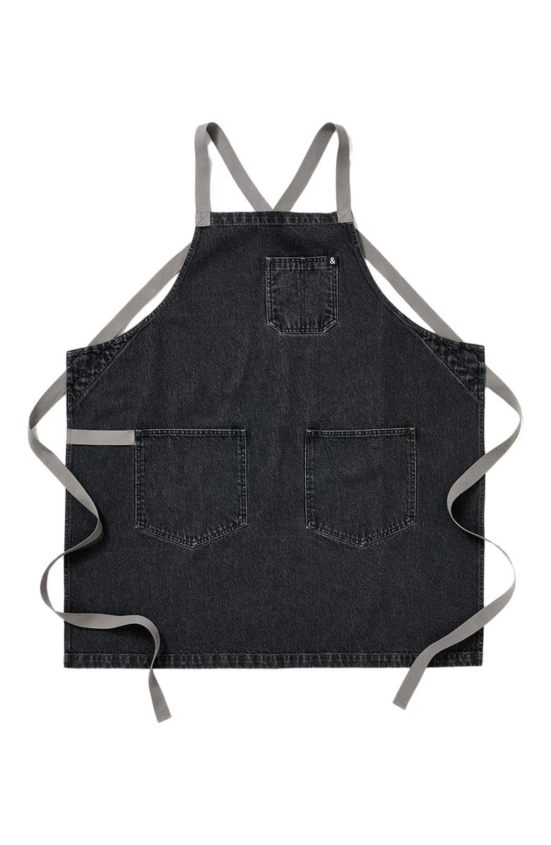Hedley & Bennett The Crossback Apron - Oyster Grey Denim, Main, color, Oyster