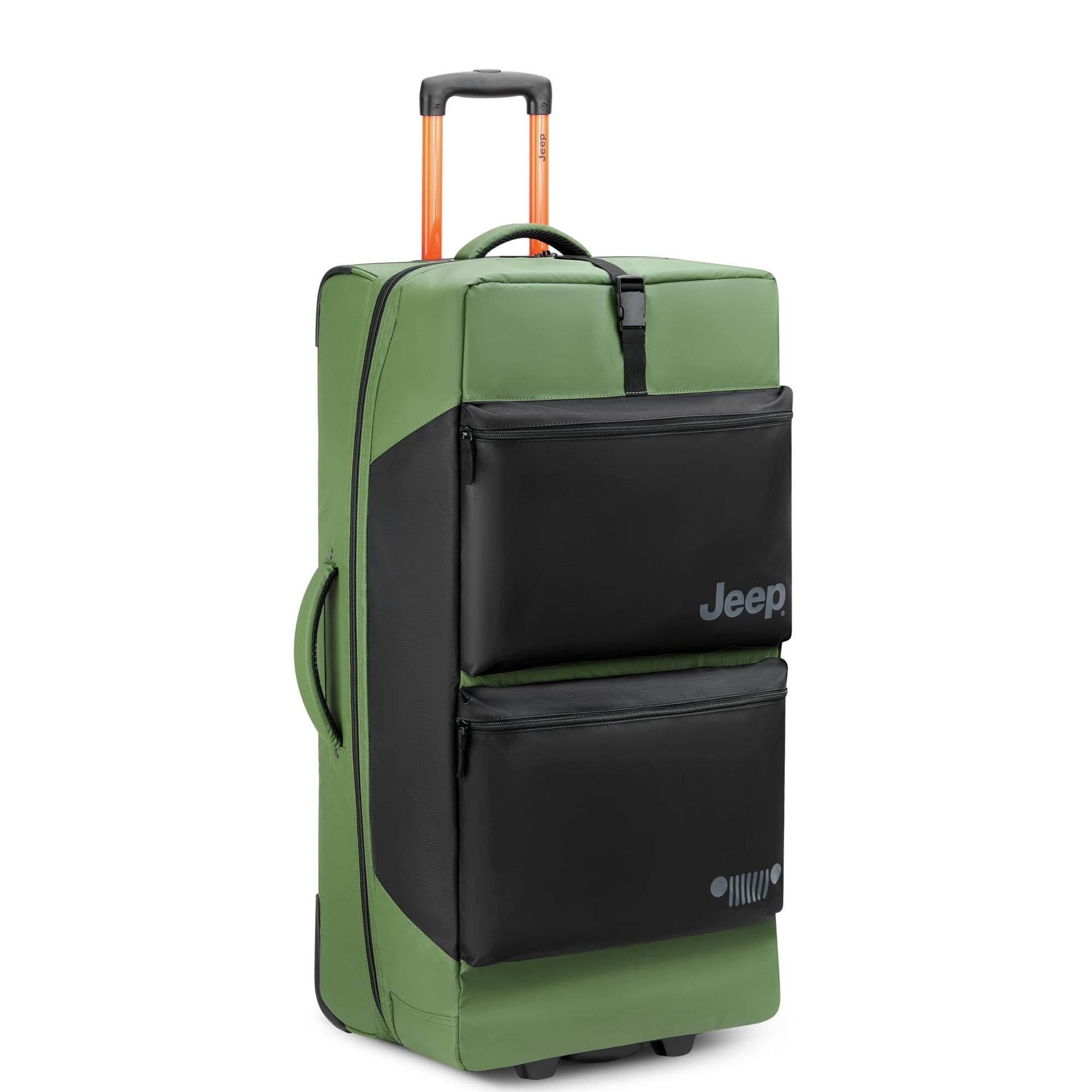 JS006B  31 Inch Two Wheel Rolling Travel Duffle Bag, Main, color, Elm Green