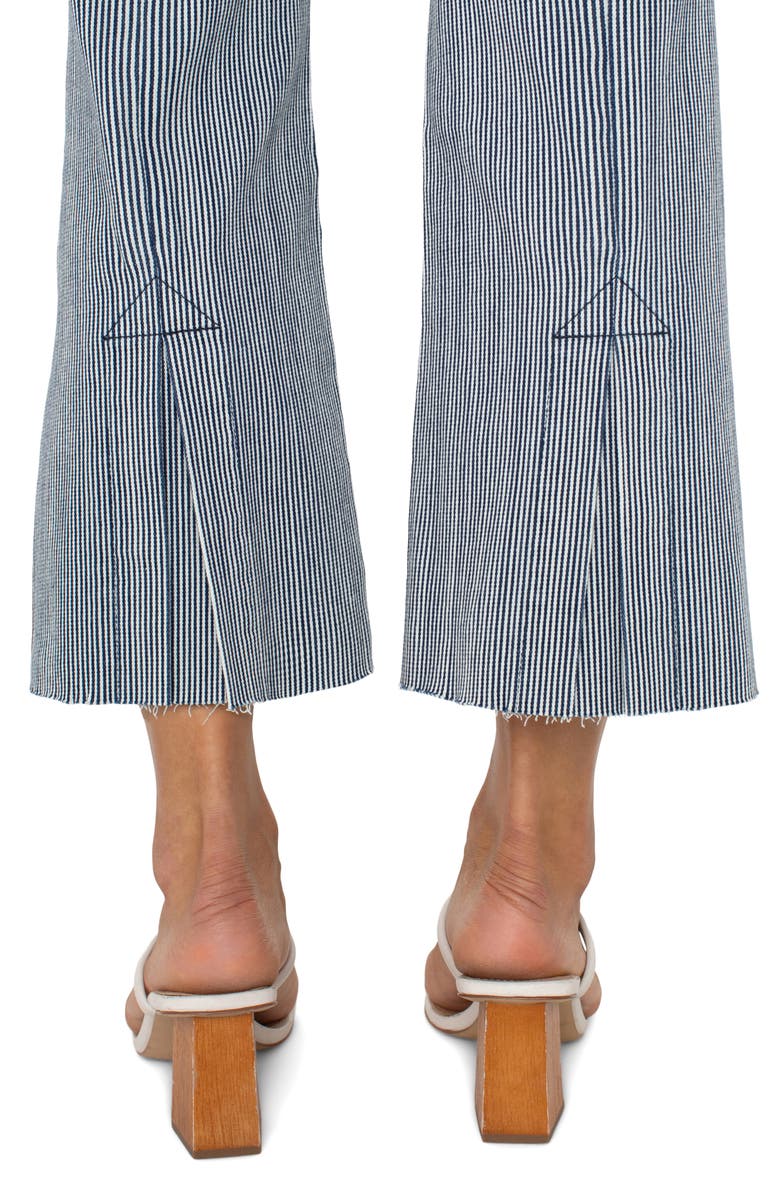 Liverpool Los Angeles Gia Glider Stripe Raw Hem Pull-On Crop Flare Pants, Alternate, color, 