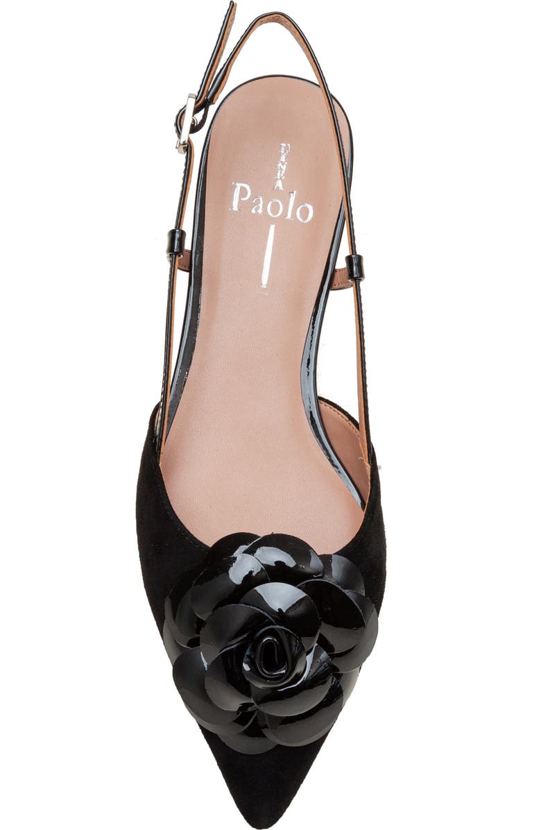 Linea Paolo Cammy Slingback Pointed Toe Flat, Alternate, color, Black Ii