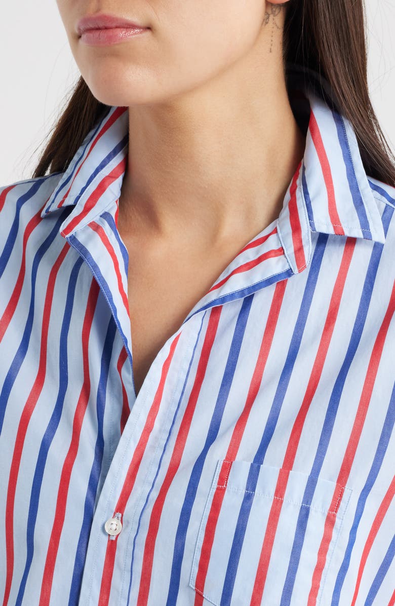 Frank & Eileen Eileen Relaxed Button-Up Shirt, Alternate, color, Blue Navy Red Stripe