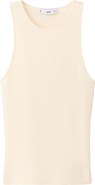 MANGO Cotton Blend Rib Sweater Tank