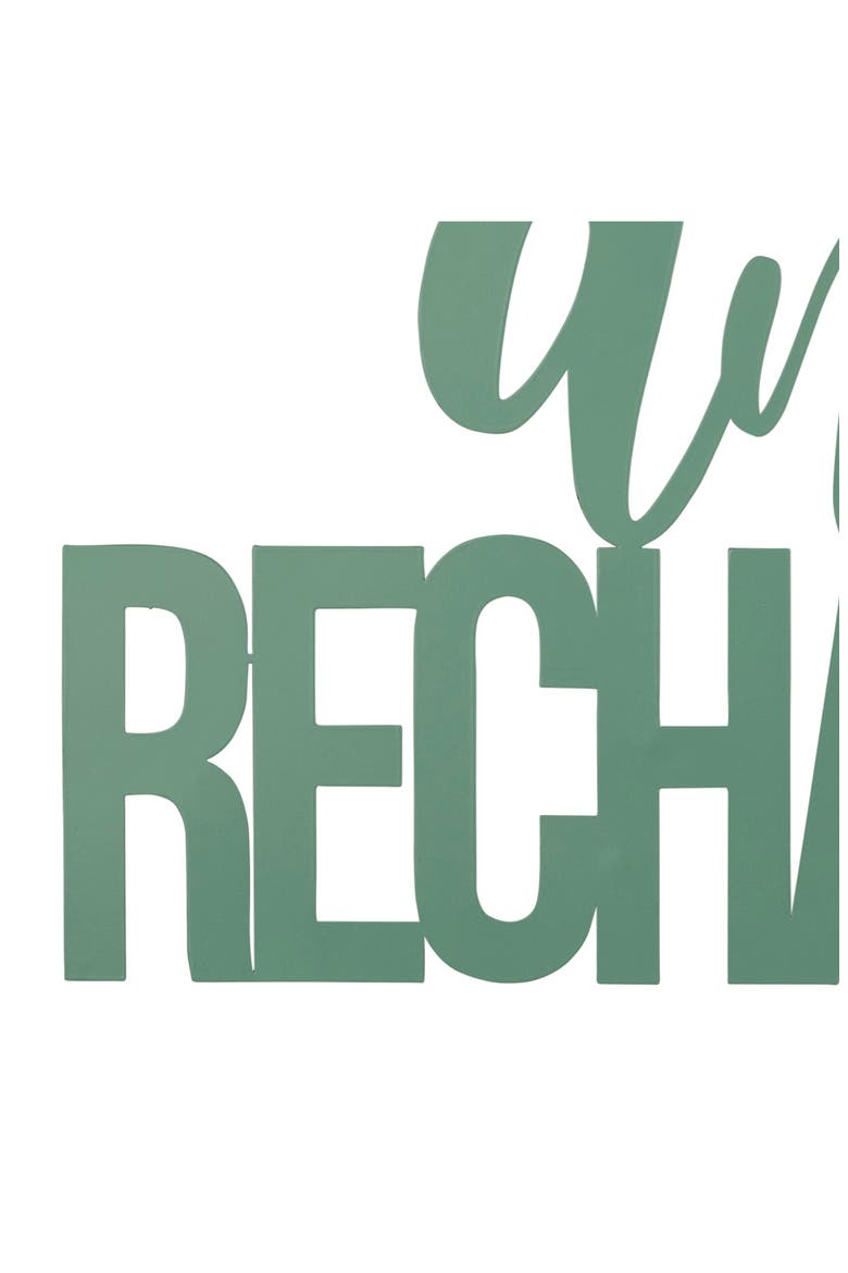 Relax & Recharge Metal Wall Art, Alternate, color, GREEN