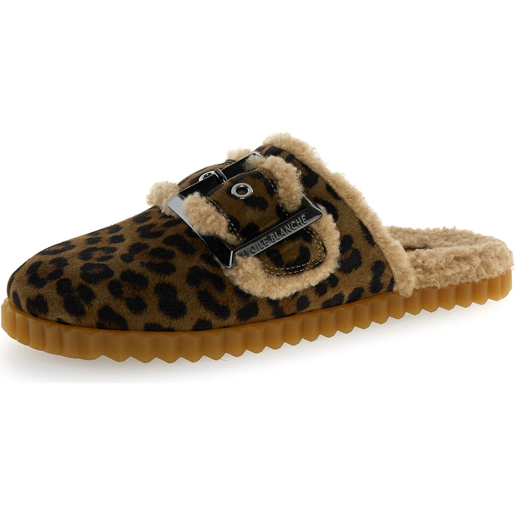 Voile Blanche Fredrik Faux Shearling Mule In Brown