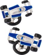 Jan Leslie Turbo Race Car Sterling Cufflinks