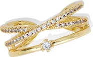 SAVVY CIE JEWELS Double Crossover Band Ring