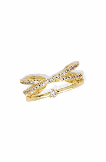 SAVVY CIE JEWELS Double Crossover Band Ring