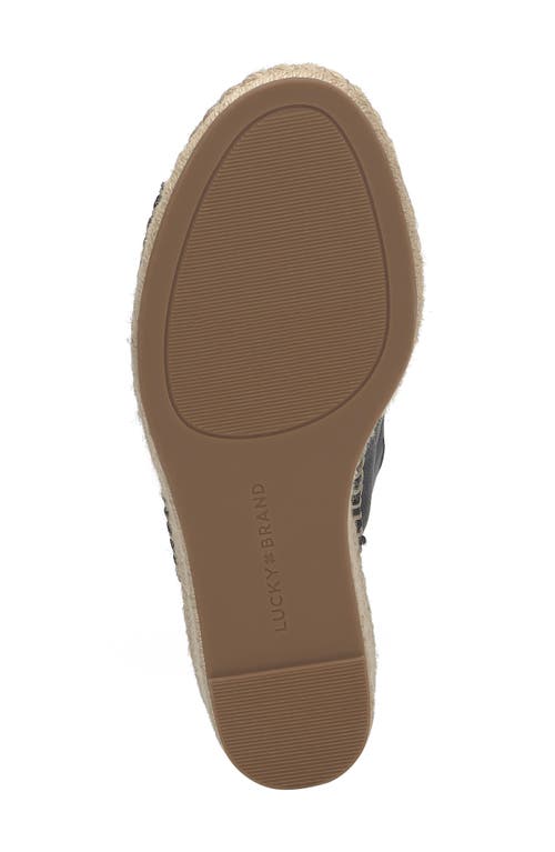 LUCKY BRAND LUCKY BRAND CABRIAH ESPADRILLE PLATFORM WEDGE SLIDE SANDAL
