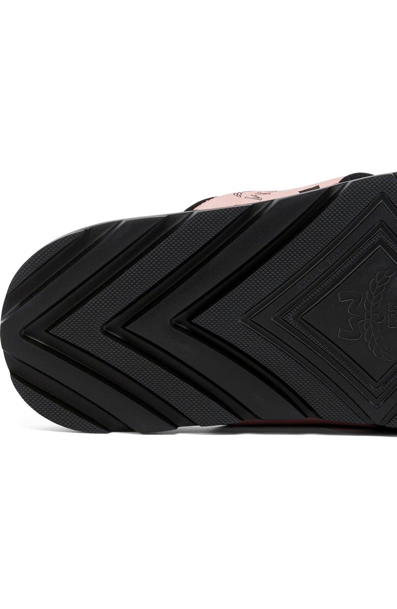 MCM Cross Sandal in Visetos Leather Mix, Alternate, color, Soft Pink