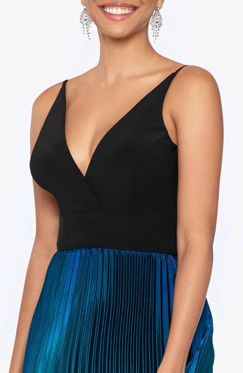 Betsy & Adam Ombré Pleated Gown, Alternate, color, 