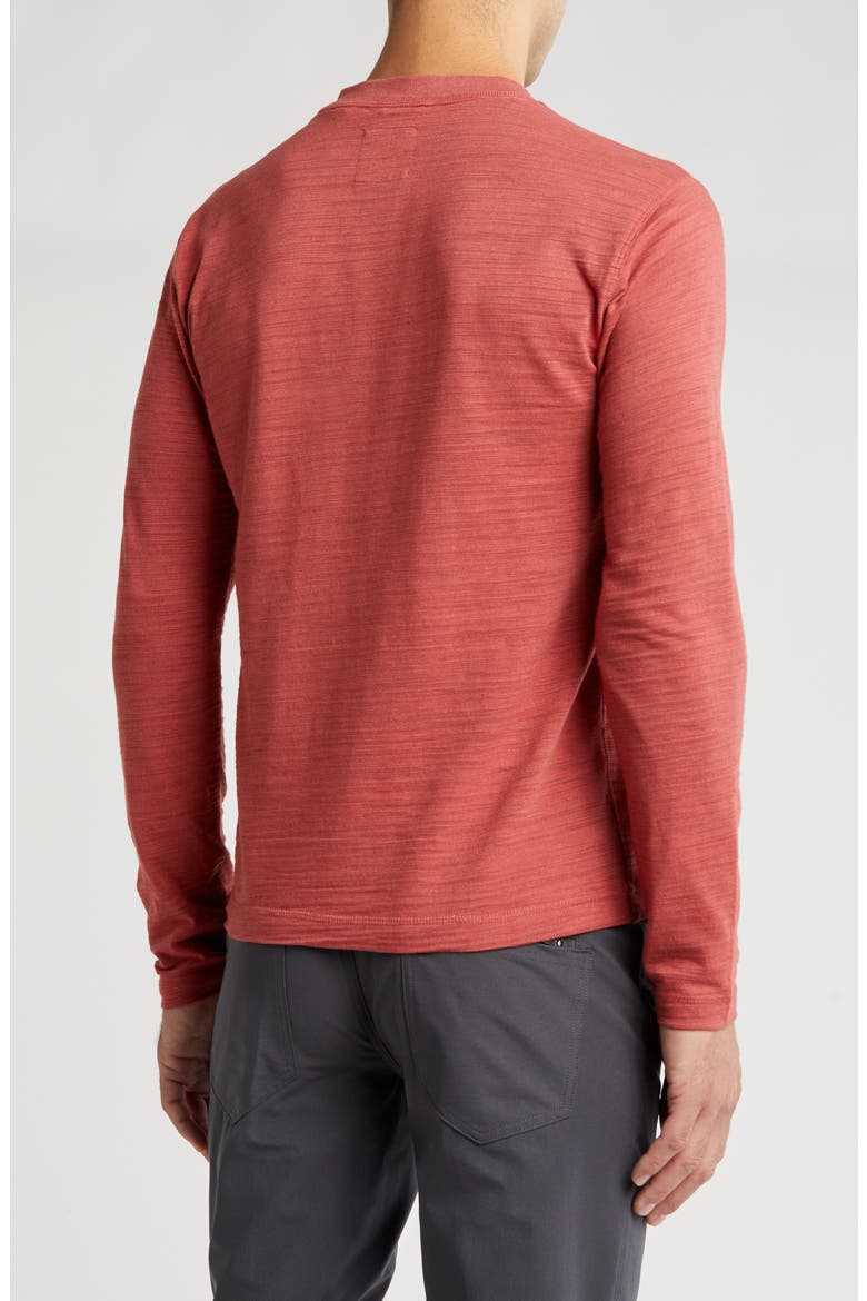 Slub Jersey Knit Long Sleeve Henley, Alternate, color, SPICE HEATHER