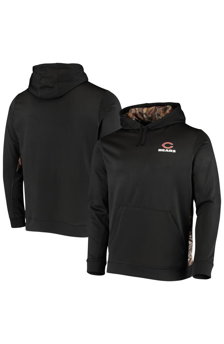 DUNBROOKE Men's Dunbrooke Black/Realtree Camo Chicago Bears Logo Ranger Pullover Hoodie, Main, color, 