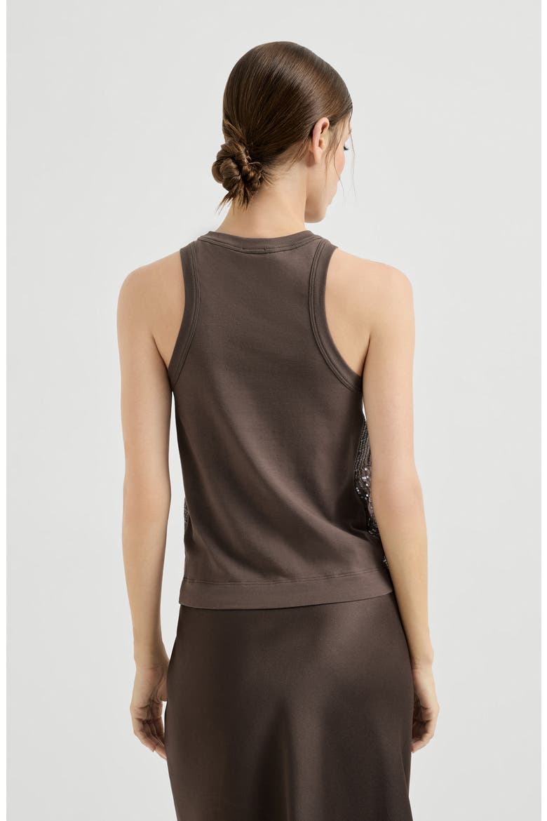 Dazzling Embroidery top, Alternate, color, Brown