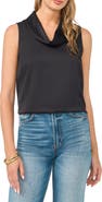 Vince Camuto Cowl Neck Satin Charmeuse Sleeveless Top