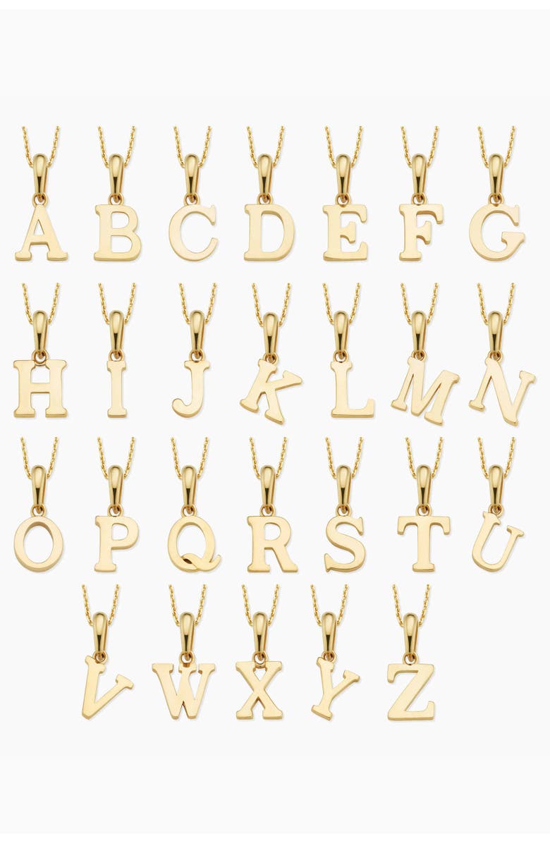 Oradina 14K Gold My Letter Initial Pendant Necklace, Alternate, color, Letter A