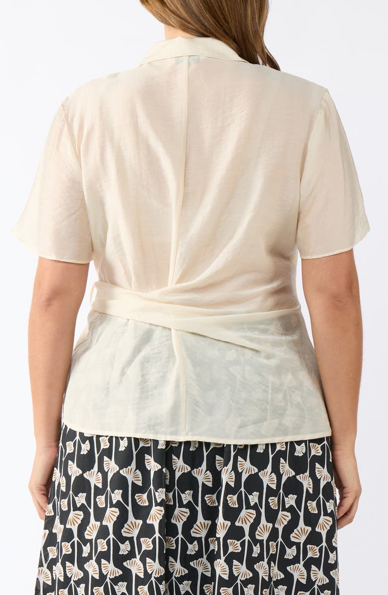 Estelle Sandstrom Tie Front Button-Up Shirt, Alternate, color, Ivory